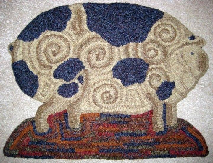 Folk Art Pig Pattern